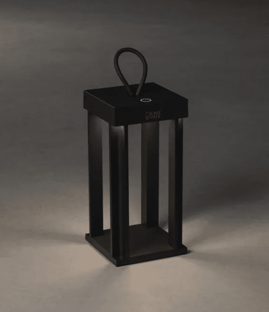 Trend Collection Cannes bord-/gulvlampe – oppladbar og dimbar, sort 42 cm